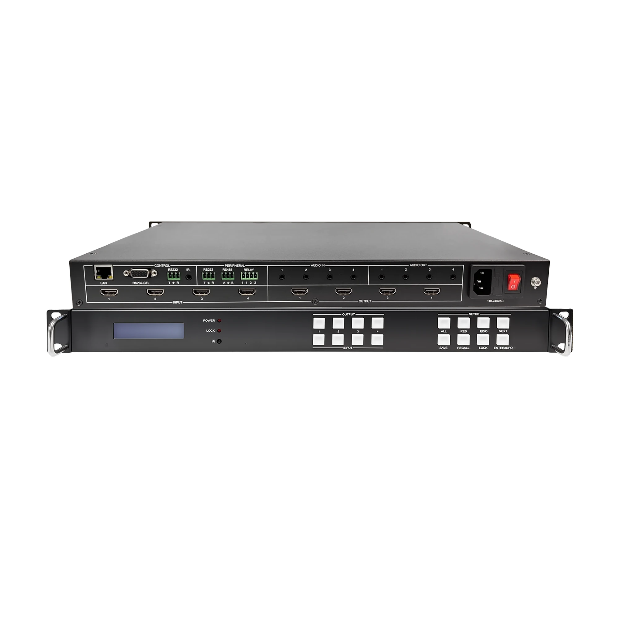 Seamless 4K60 HDMI Matrix 4×4 with Splicing